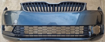 Бампер skoda rapid po liftingu lift lci 2016 bez отверстий решётка радиатора решётка радиатора плита фото №1