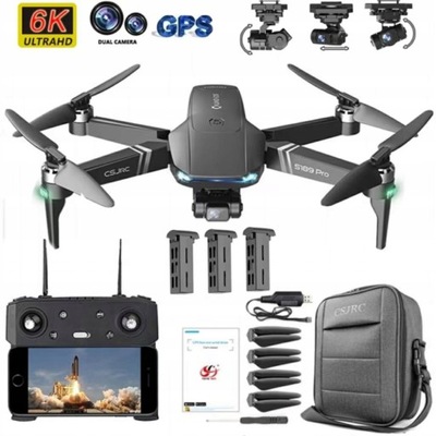 DRON S189 PRO KAMERA 6K EIS HD GPS WIFI ZAWIS 2km