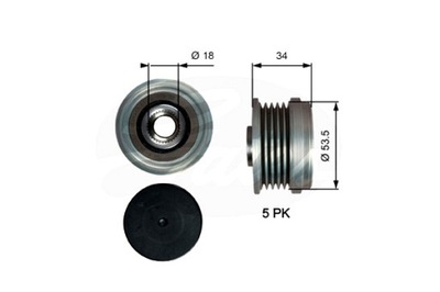 GATES WHEEL BELT ALT GATES OAP7202 OPEL  