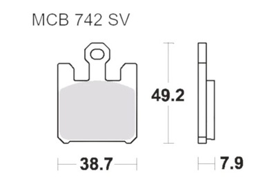 КОЛОДКИ ТОРМОЗНЫЕ TRW MCB 742 SV (4 ШТ.) ZX-12R