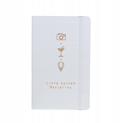 Notes Pamiętnik Planer z imieniem Lista życzeń marzeń, The Bucket List