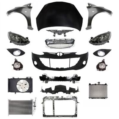 Mazda 2 10-14 перед капот бампер pas лампа фото №1