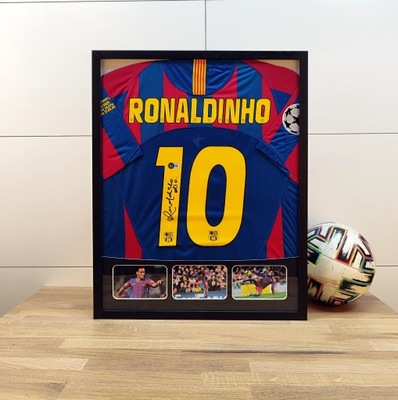 Ronaldinho, FC Barcelona - koszulka z autografem od 1zł! (zag)