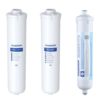 Aquaphor Zestaw 3 wkładów do filtra odwróconej osmozy DWM-31 i DWM-203