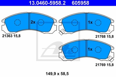 КОЛОДКИ ТОРМОЗНЫЕ - КОМПЛЕКТ 13.0460-5958.2