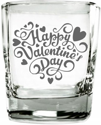 Szklanka do whisky VALENTINES prezent WALENTYNKI