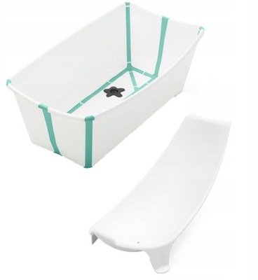 Wanienka STOKKE FLEXI BATH White Aqua z Wkładką dla Noworodków ZESTAW