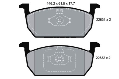 TEXTAR КОЛОДКИ ТОРМОЗНЫЕ ПЕРЕД AUDI A1 A1 ALLSTREET A1 CITY CARVER A3