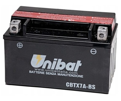 АККУМУЛЯТОР UNIBAT CBTX7A-BS L 6AH 90A 12V