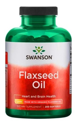 SWANSON FLAXSEED OIL 200k OMEGA 3 6 9 OLEJ LNIANY