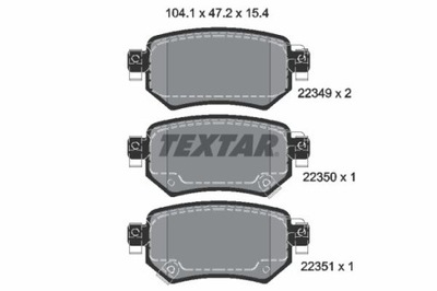 TEXTAR 2234901 КОЛОДКИ ГАЛЬМІВНІ