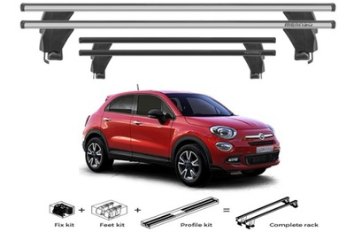 MALETERO DE TECHO ALUMINIO FIAT 500 X 2015>2024  