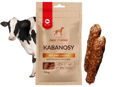 Maced kabanosy wołowe z ryżem 100g