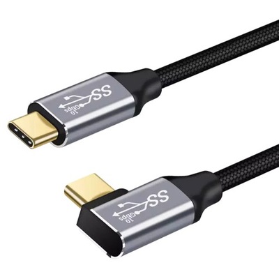 KABEL USB-C USB 3.1 TYP C KĄTOWY FAST CHARGE 4K 2m