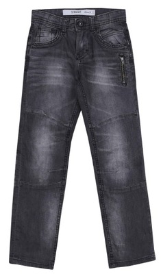 Proste, szare jeansy DENIM CO. 7-8 lat 128 cm