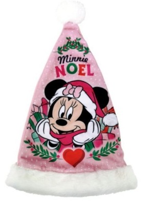 MINNIE - Czapka Mikołaja - 37 cm