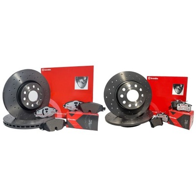 BREMBO XTRA ГАЛЬМІВНІ ДИСКИ КОЛОДКИ P+T A1, A3, IBIZA, LEON, FABIA, GOLF IV 256/230MM