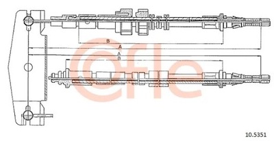 COFLE 10.5351 CABLE FRENOS DE MANO ESCORT,ORION  