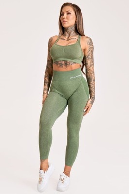 Leginsy Melange Khaki Gym Glamour M