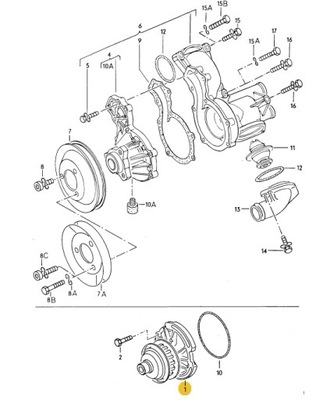 AUDI VOLKSWAGEN НАСОС ВОДИ OE 052121005A