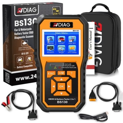 ТЕСТЕР DO AKUMULATOROW I DIAGNOSTYCZNY OBD2 6V 12V фото