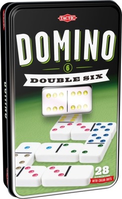 Domino klasyczne szóstkowe w puszce z oknem