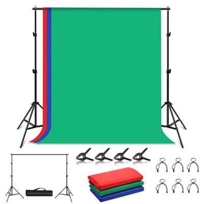 Zestaw/Statyw do mocowania tła fotograficznego 2x2m tła fotograficzne 3