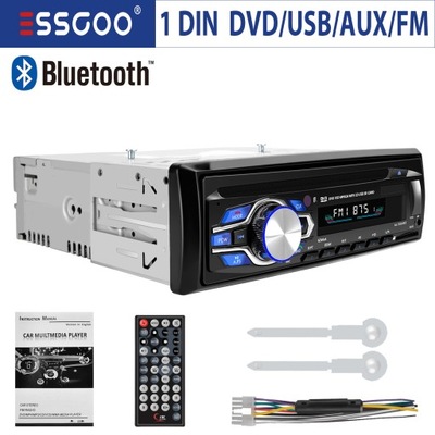 RADIO Radio Samochodowe SAMOCHODOWE 1 DIN Odtwarzacz MP3 Bluetooth AUX USB EQ TF CD DVD