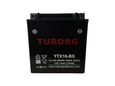 АККУМУЛЯТОР AGM TUBORG YTX16-BS-1 14.7AH 240A