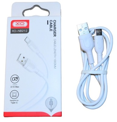 Kabel USB - USB typ C XO 1 m 2.1A UNIWERSALNY