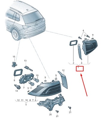 Skoda karoq nu rear правий сторона задні двері задній ліхтар 57a945308 фото №1