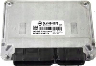 КОМПЬЮТЕР ECU SKODA 06A906033FB 5WP4045102 IMMO OFF