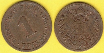 NIEMCY 1 Pfennig 1900 r. J