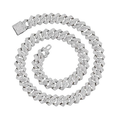 Chain Necklace Hip Hop Argent 55cm