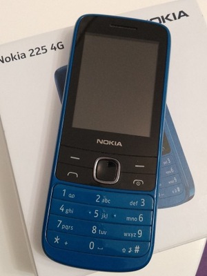 Piękna NOKIA 225 4G /Dual SIM KOMPLET Niebieska