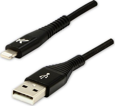 Kabel USB USBA Lightning 1 m Czarny