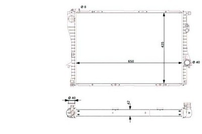 Nrf 55323 радиатор, система охлаждение двигателя фото №1