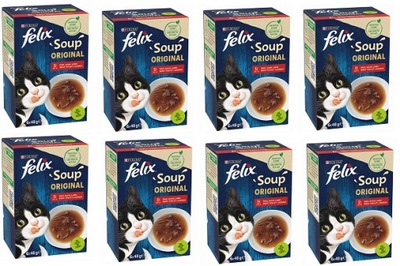 Felix mięsne smaki zupa dla kota 48 x 48g saszetki wiejskie smaki