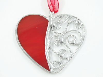 Serduszko witrażowe ażurowe 5