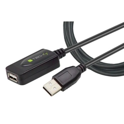 Techly IUSB-REP220TY3 kabel USB USB 2.0 20 m USB A Czarny