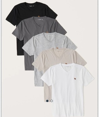 T-shirty Abecrombie&Fitch 5 pack V-neck M