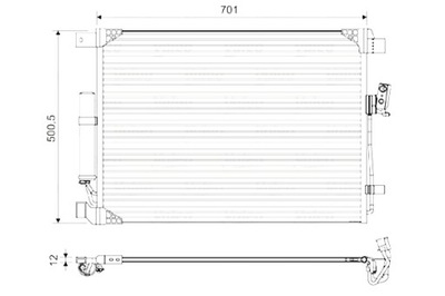 VALEO CONDENSADOR DE ACONDICIONADOR NISSAN NP300 NAVARA 2.3D 01.15-  