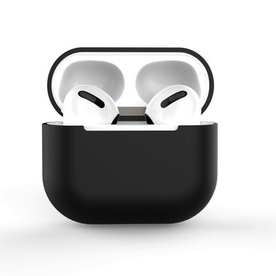 Etui do AirPods Pro silikonowy miękki pokrowiec na słuchawki czarny