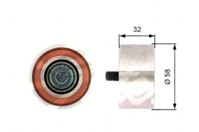 Ролик направляющая hyundai kia gates фото №1