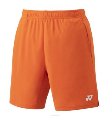 Spodenki tenisowe Yonex Knit Shorts pomarańczowe r.L