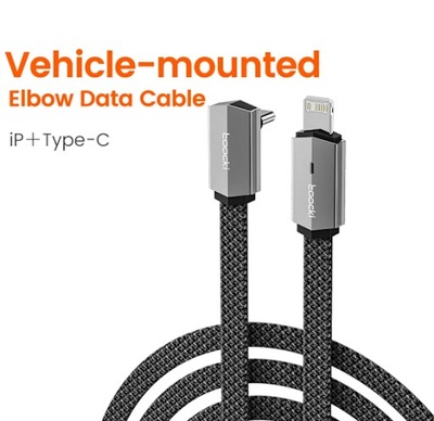 Kabel Toocki USB typ C -Apple Iphone Lightning 1 m srebrny