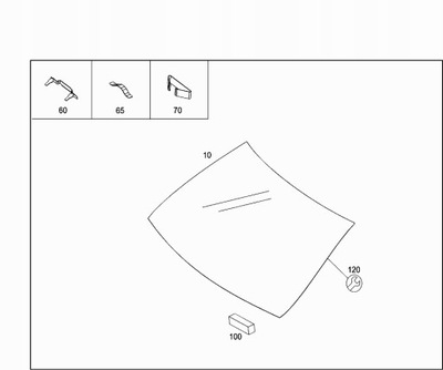 Оригінальний номер підкладка скло перед mercedes w222 фото №1