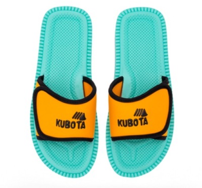 Klapki Kubota Rzep Turkusowo Pomarańczowe r. 38