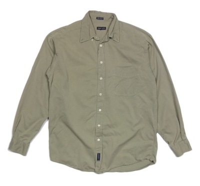 GANT Męska Gładka Koszula Khaki Logo r. L