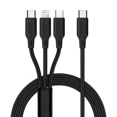 Kabel 3w1 Typ C do Lightning / Typ C / Micro USB 2,4A C171 1,2 m czarny #29